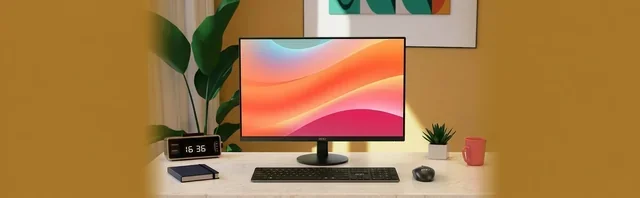 MSIPRO workspace monitor in bright afternoon light