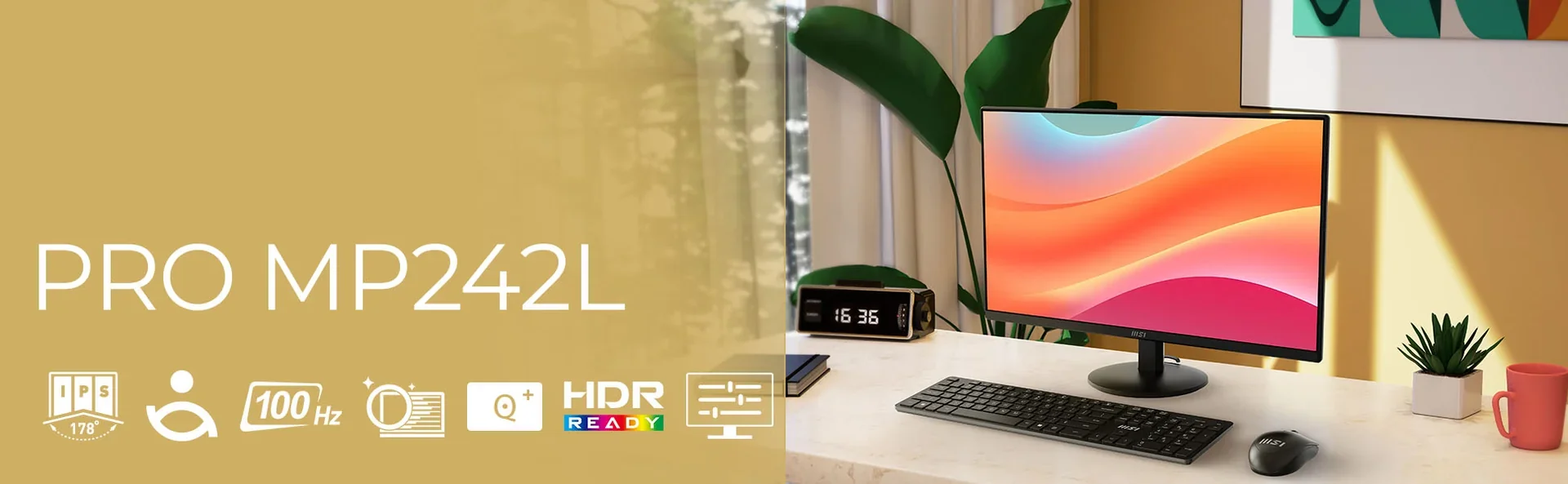 MSIPRO in a bright, modern home office environment